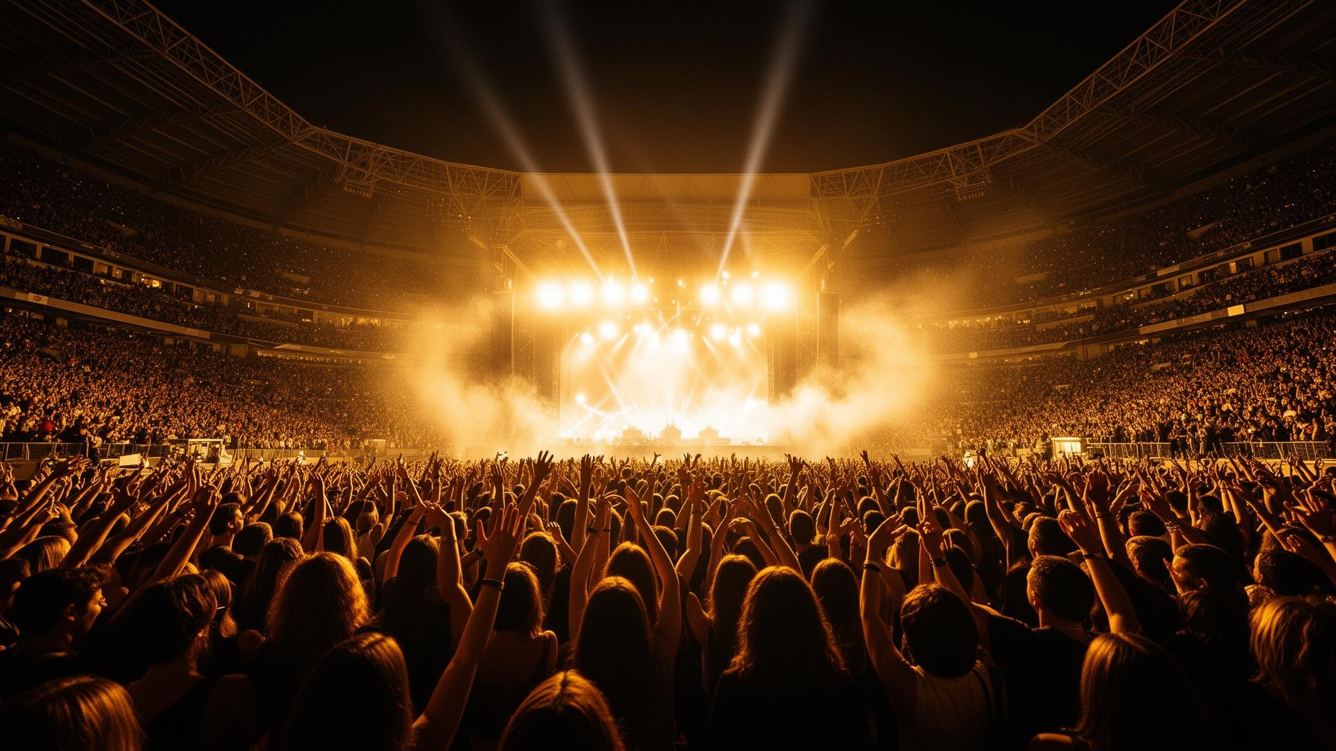 Live concert crowd at a major event
